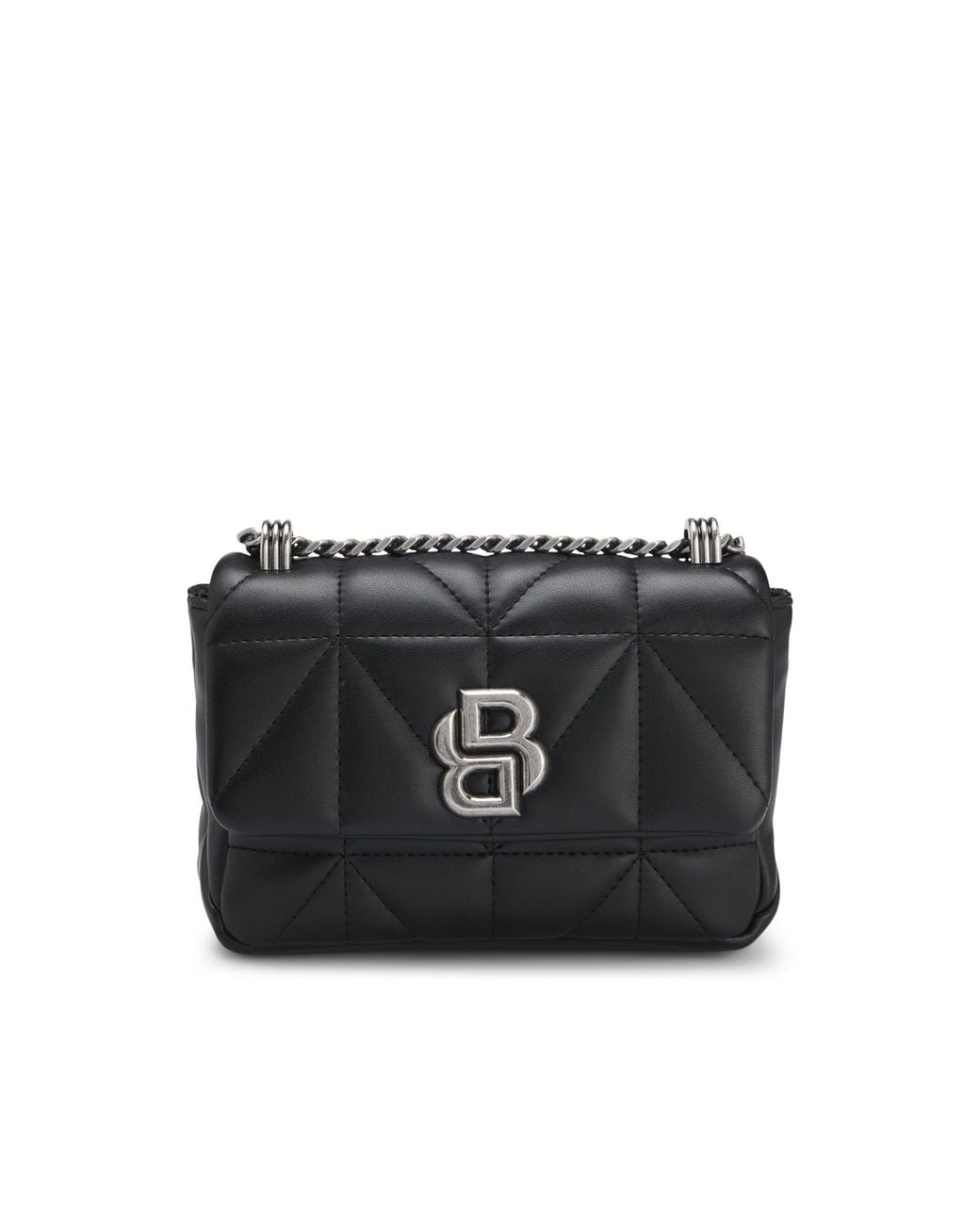Boss Black Small Quilted Shoulder Bag With Double B Monogram