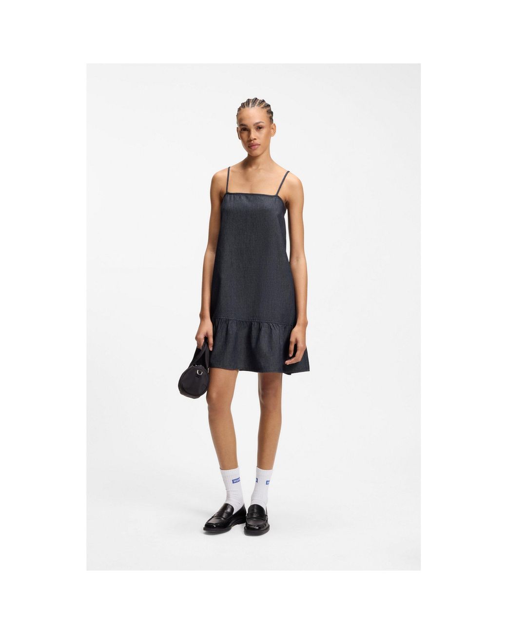 HUGO Blue Spaghetti-Strap Dress