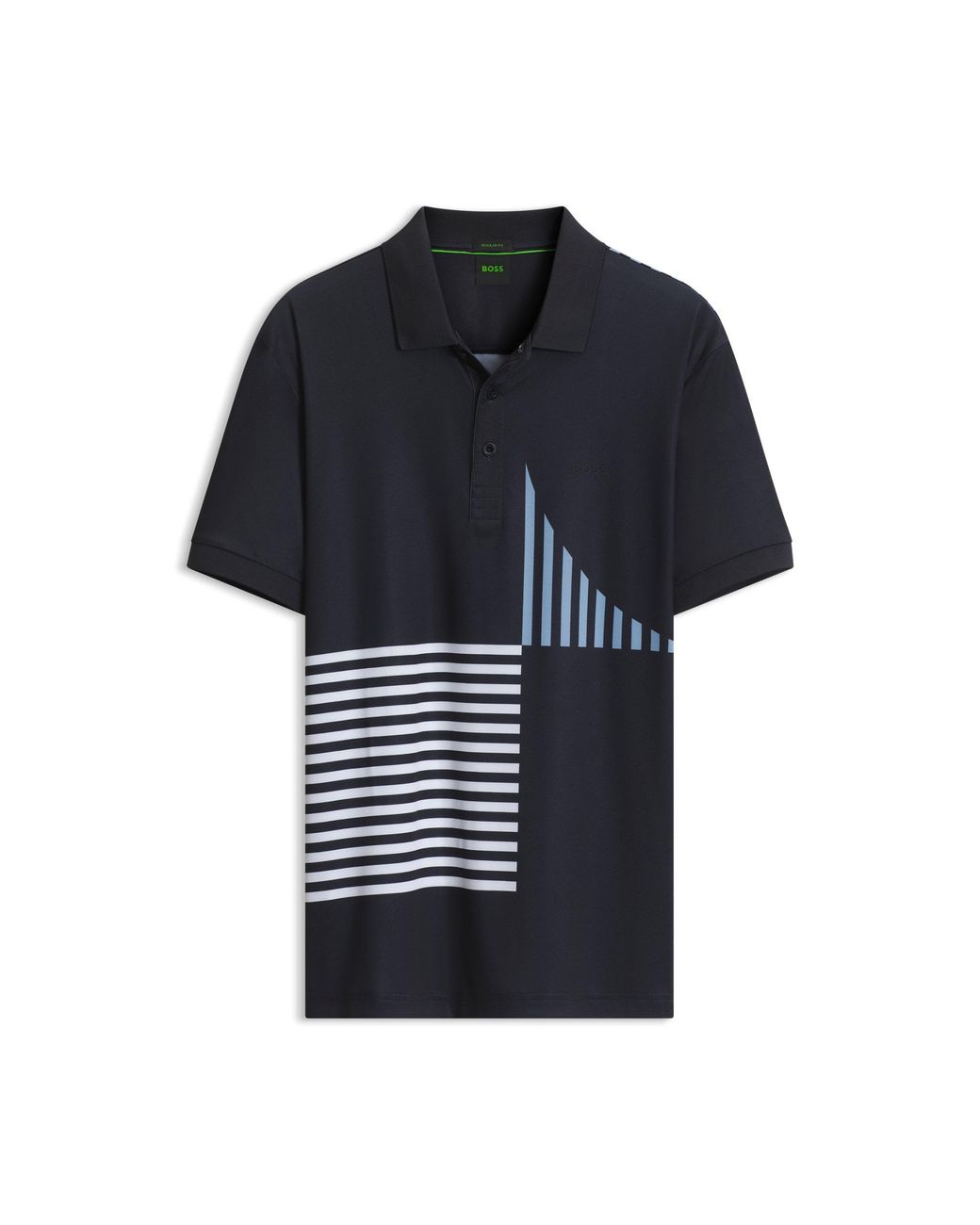 Boss Black Paddy Active Stretch-Jersey Polo Shirt With Digital Print for men