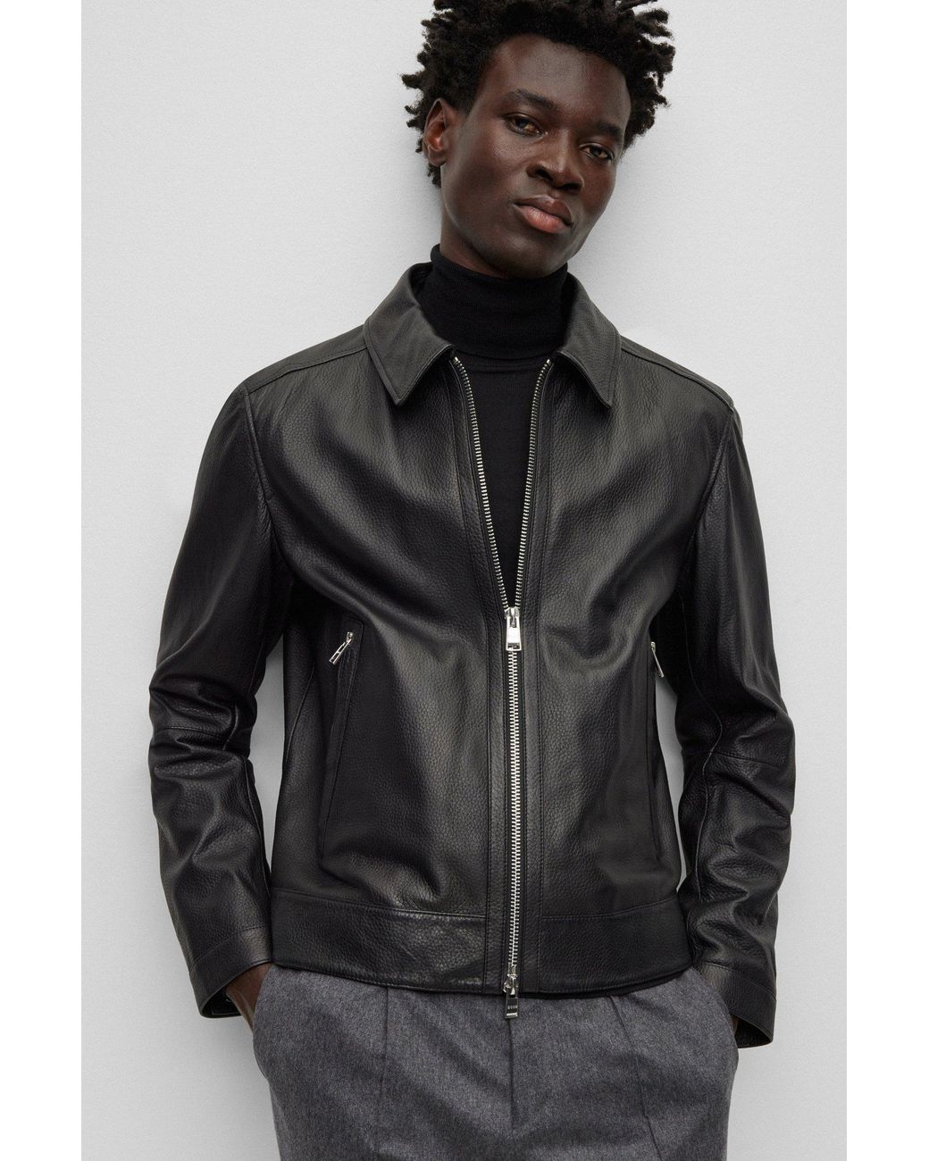 Two way zipper jacket mens sale