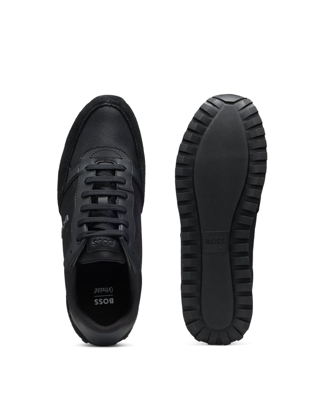 使いやすいデザイン☆【Hugo Boss】PARKOUR-L RUNN スニーカー BOSS Parkour L Running Style Trainers In Mixed Materials