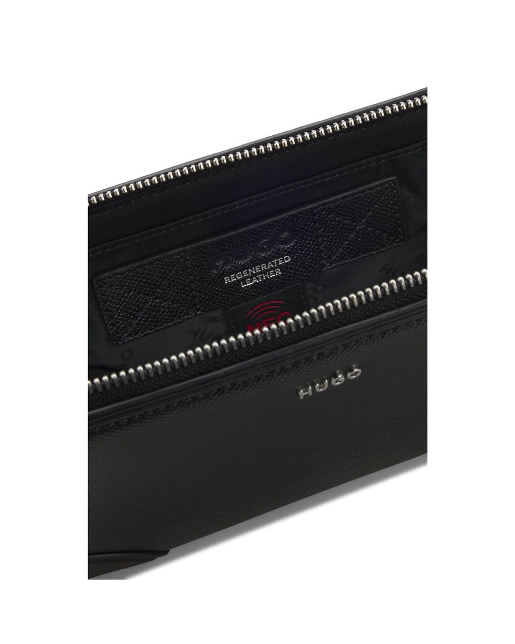 HUGO Black Crossbody Bag With Brushed Hardware for men