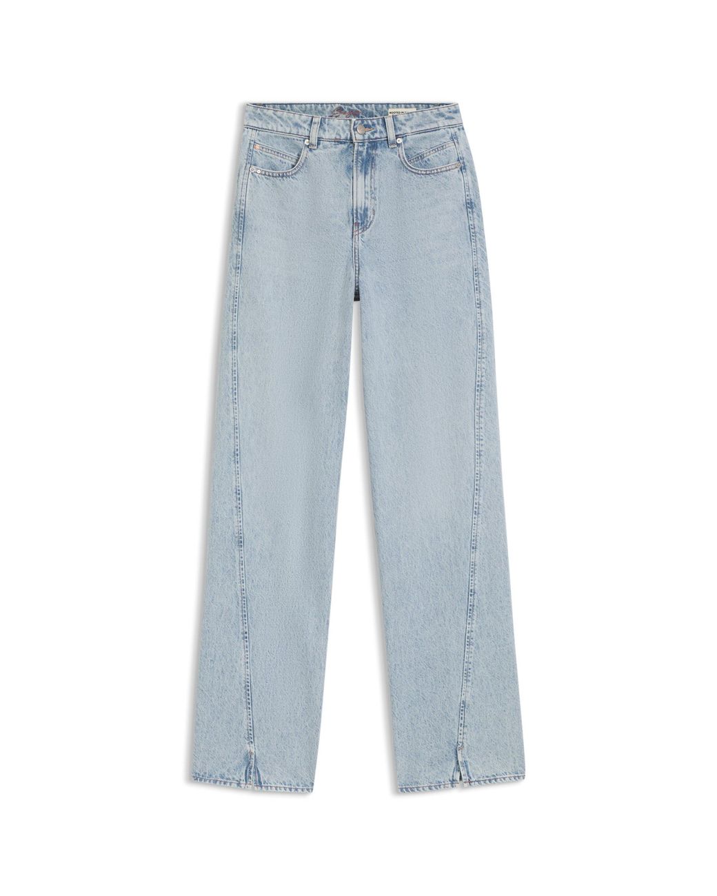 Boss Blue High-Rise Wide-Leg Jeans