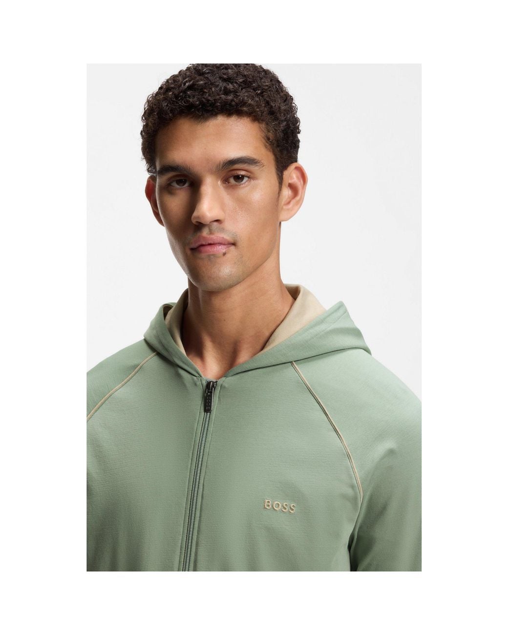 Boss Green Zip-Up Hoodie for men
