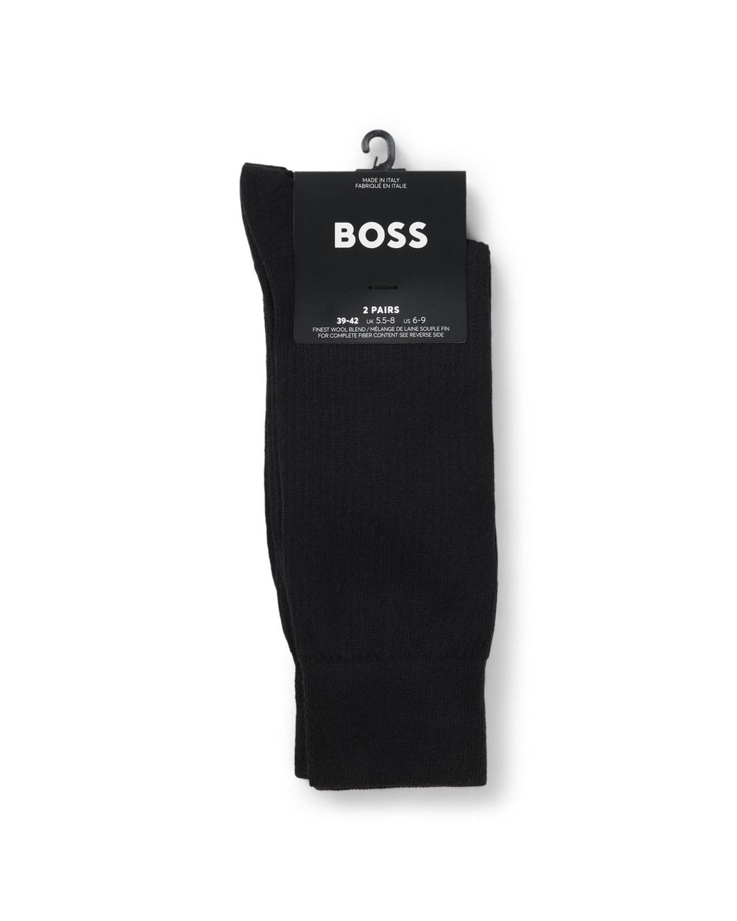 Boss Black Two-Pack Of Regular-Length Ribbed Socks for men