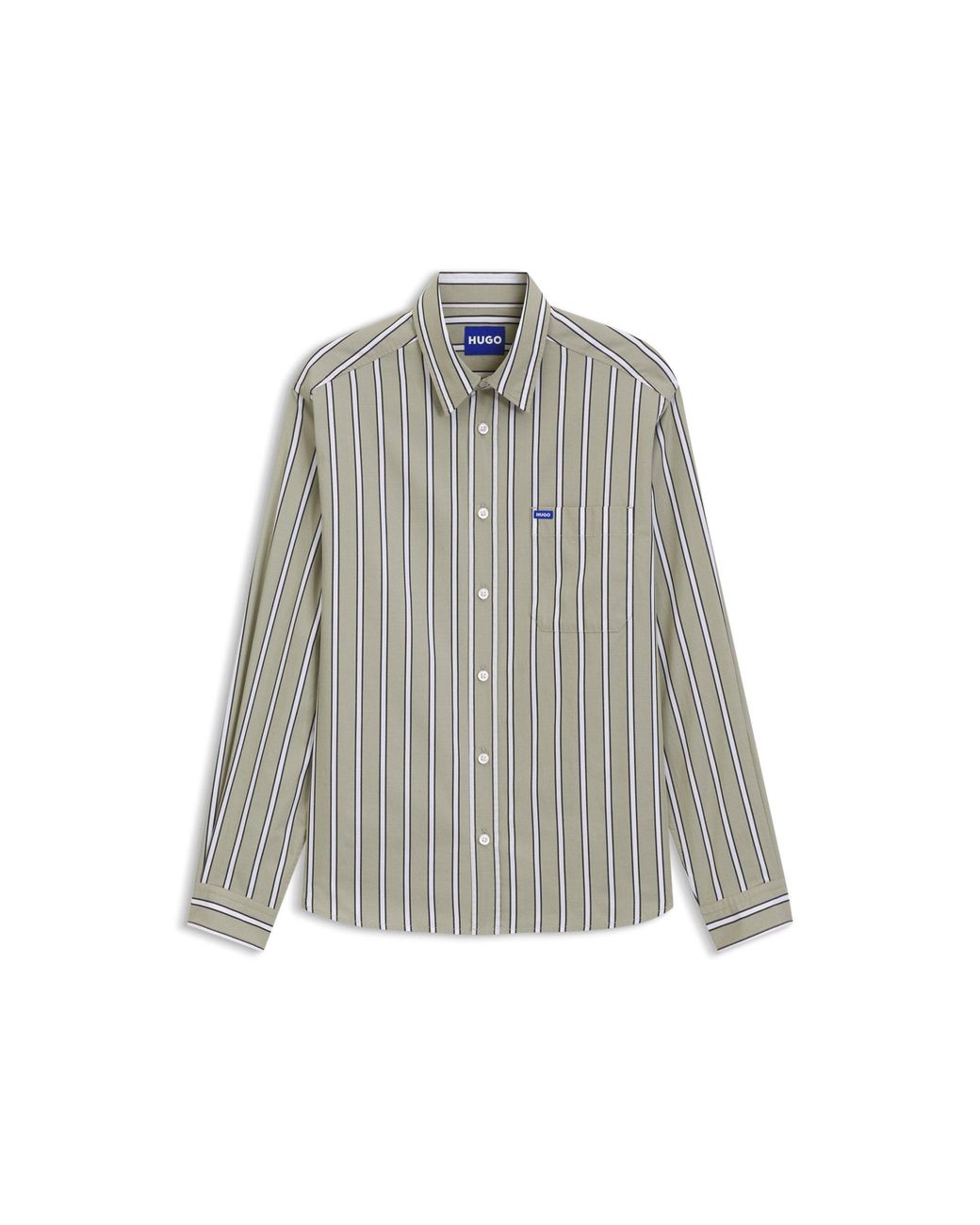 HUGO Gray Oversized-Fit Shirt for men