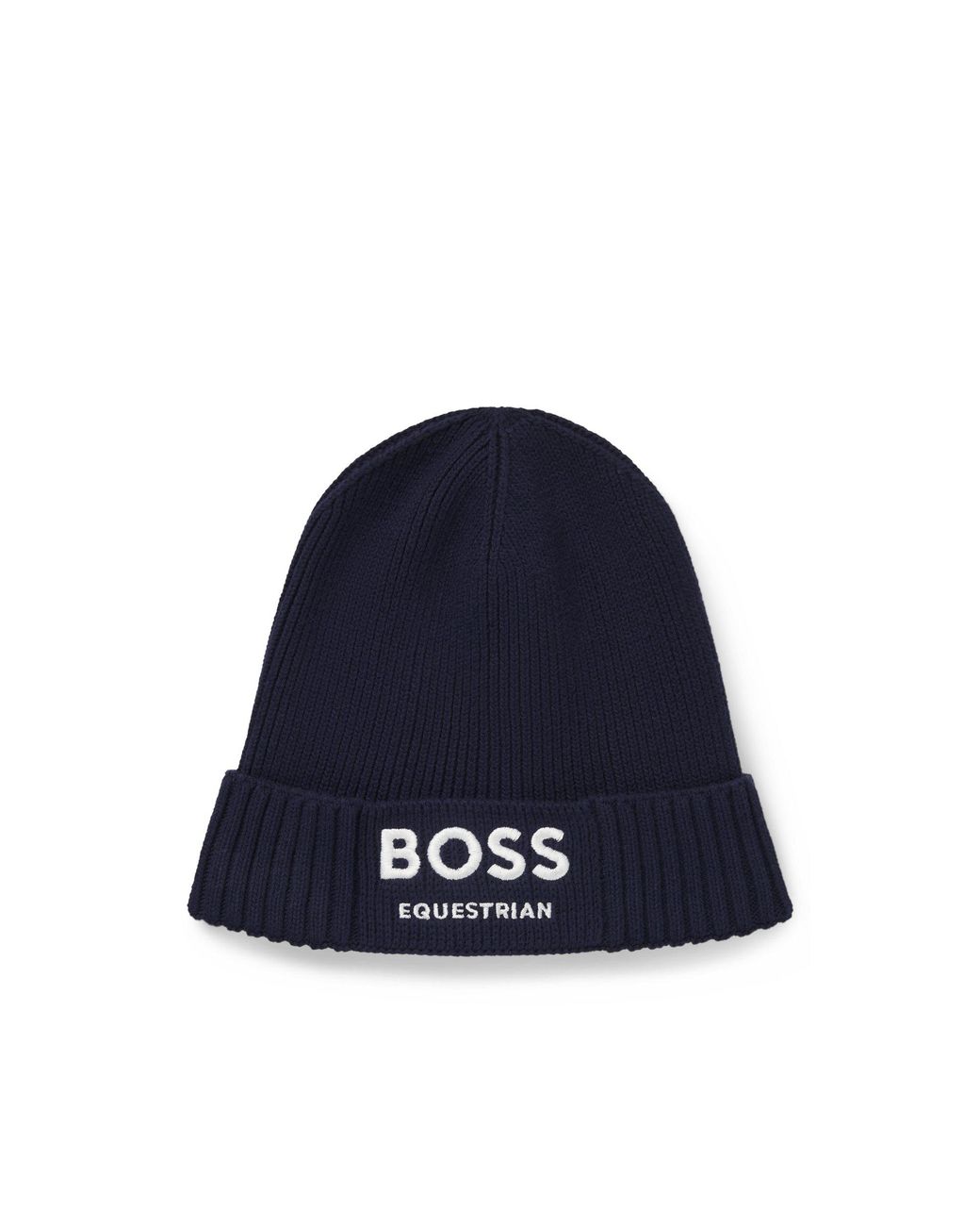 Boss Brown Equestrian Fisherman Beanie Hat