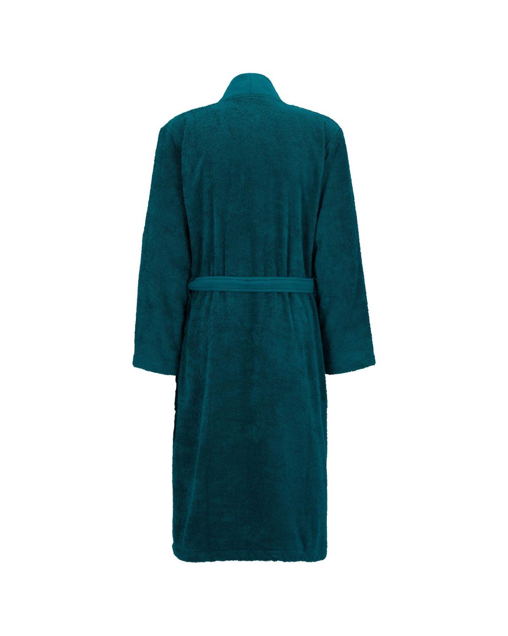 Boss Blue Logo-Lapel Dressing Gown
