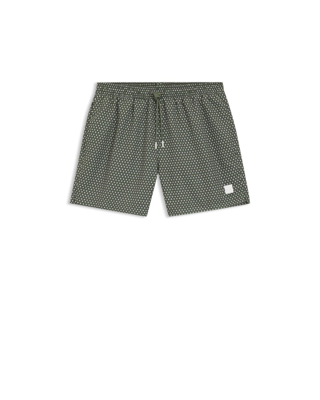 Boss Green Printed Swim Shorts for men