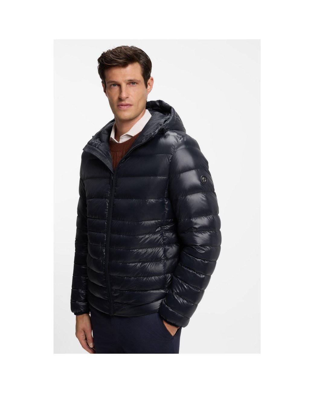 Boss Black Hooded Down Jacket for men