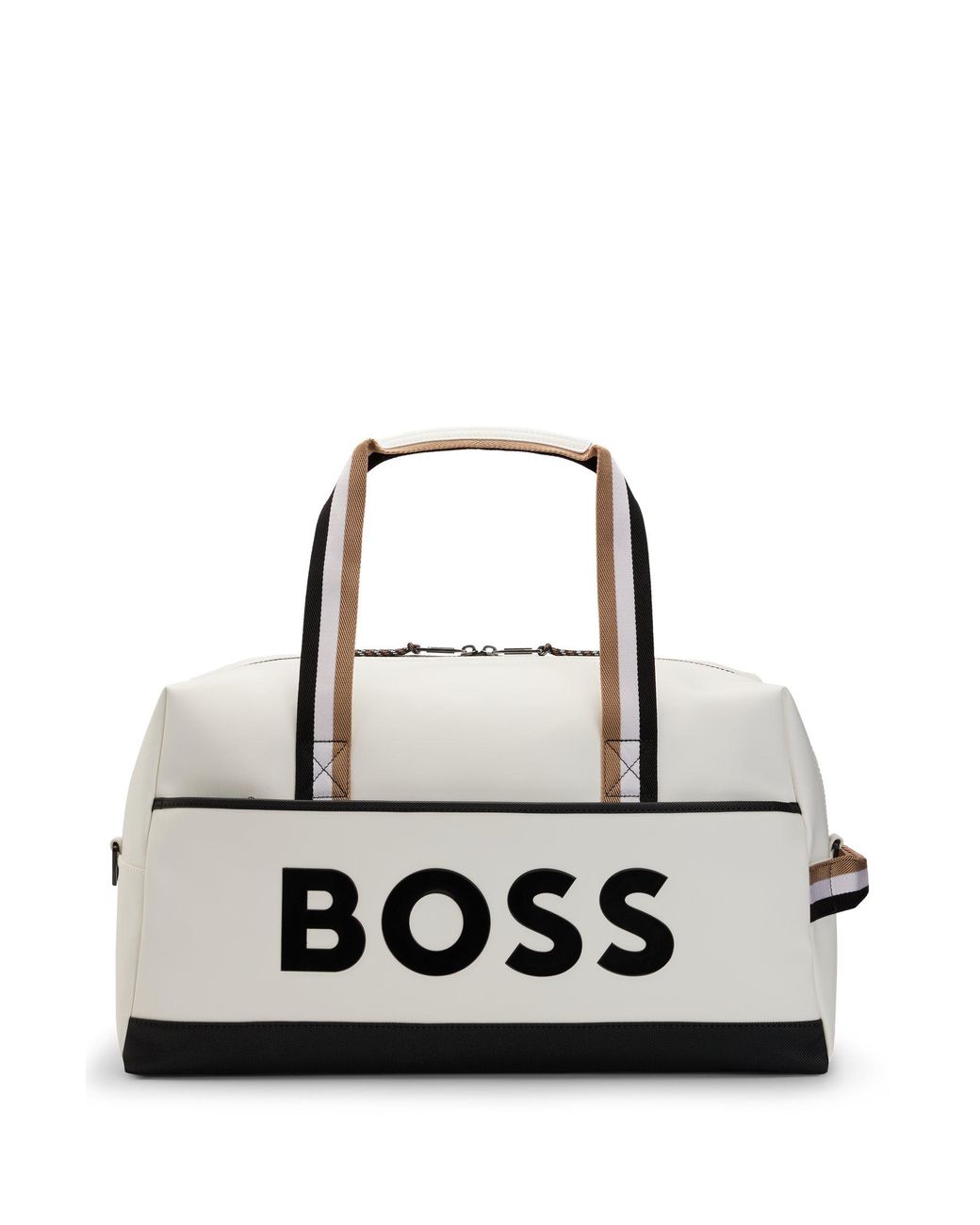 BOSS by HUGO BOSS Faux-leather Holdall With Contrast Logo And Signature ...