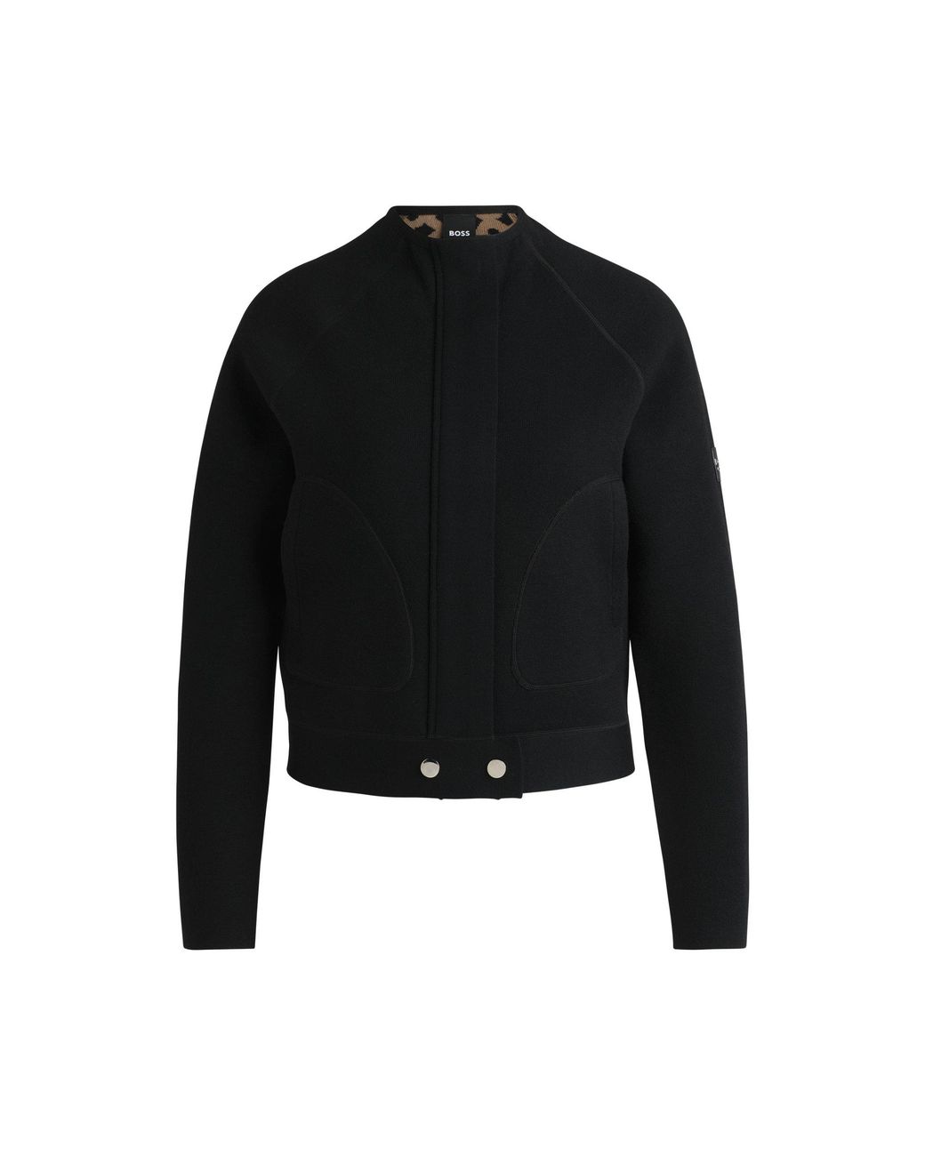 Boss Black Equestrian Cardigan With Concealed Closure