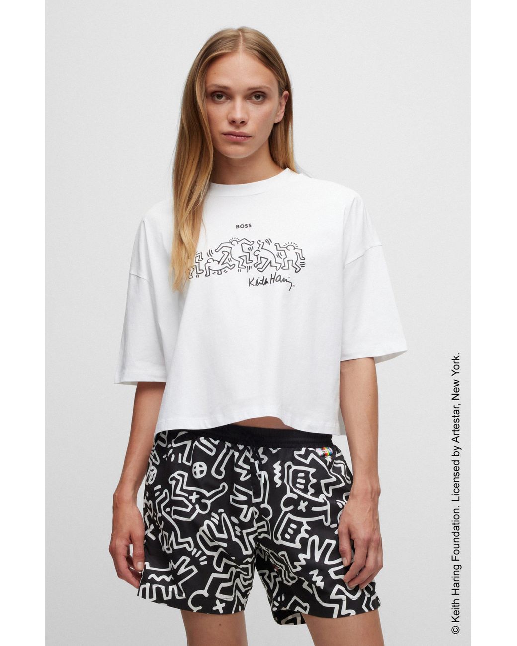 BOSS Boss X Keith Haring Swim Shorts In Quick drying Recycled