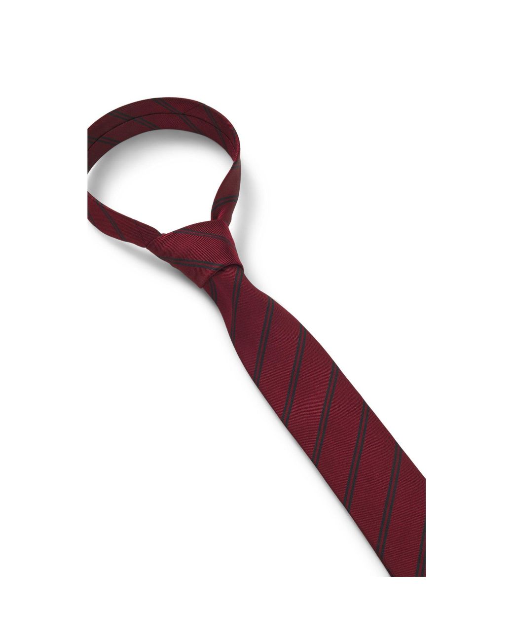 HUGO Purple Modern Silk-Blend Tie With A Stripe Motif for men