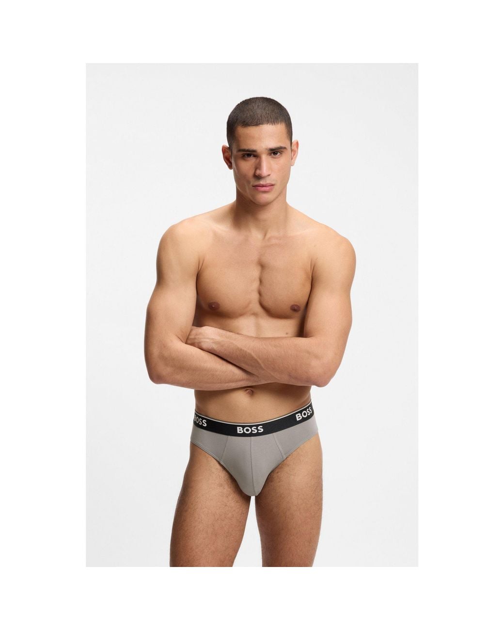 Boss Multicolor Three-Pack Of Logo-Waistband Briefs for men