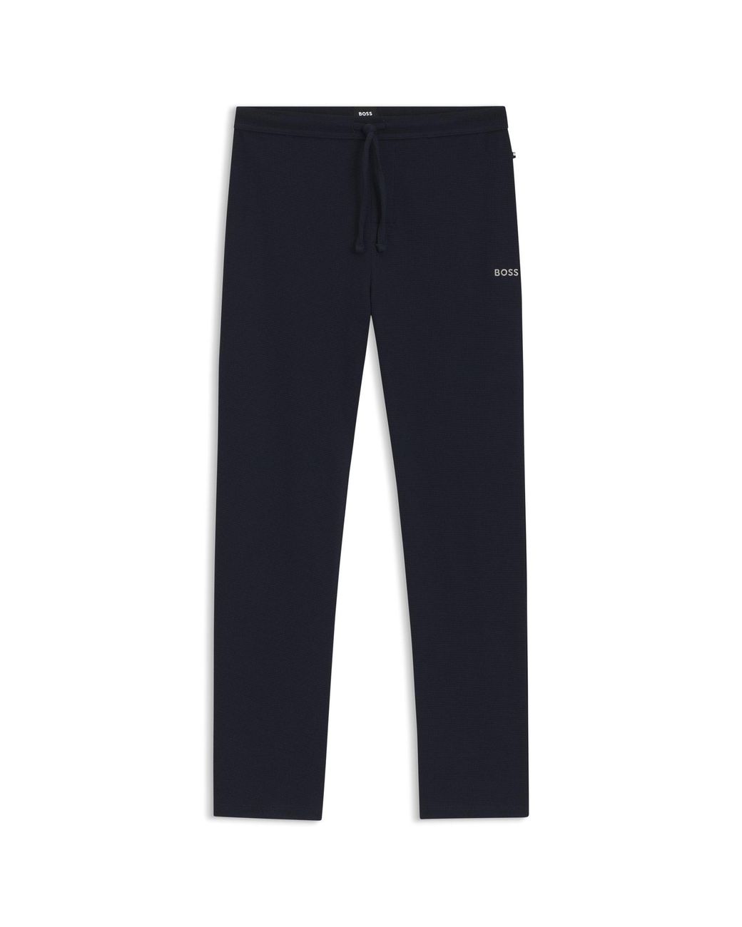 Boss Blue Waffle-Knit Pyjama Bottoms for men