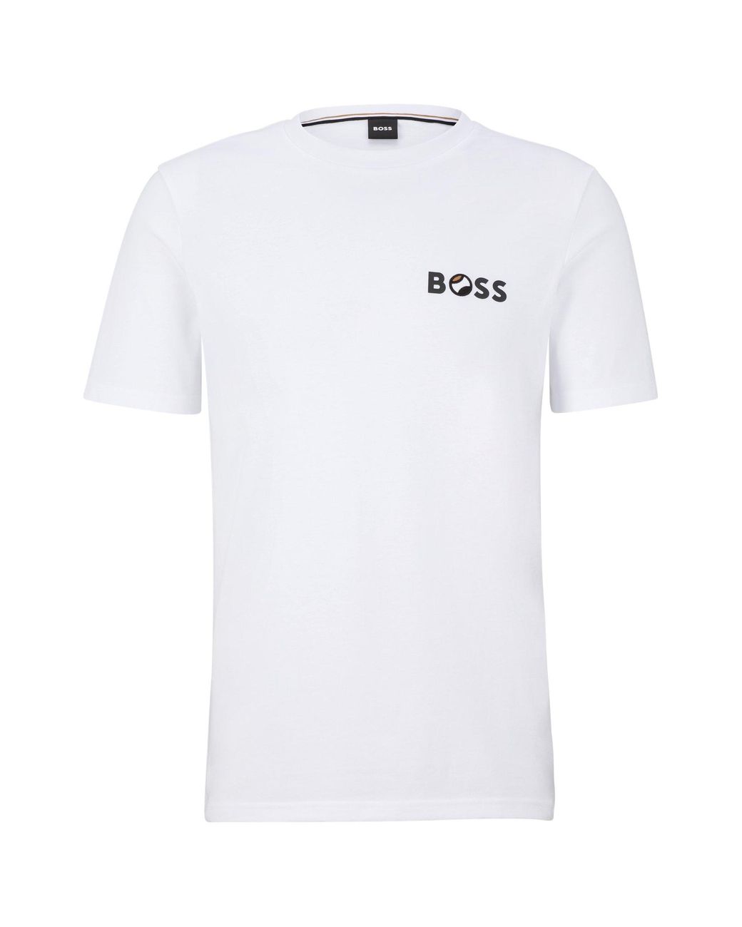 Zeehaven Opknappen mate BOSS by HUGO BOSS Cotton-jersey T-shirt With Tennis Ball Logo in White for  Men | Lyst Canada