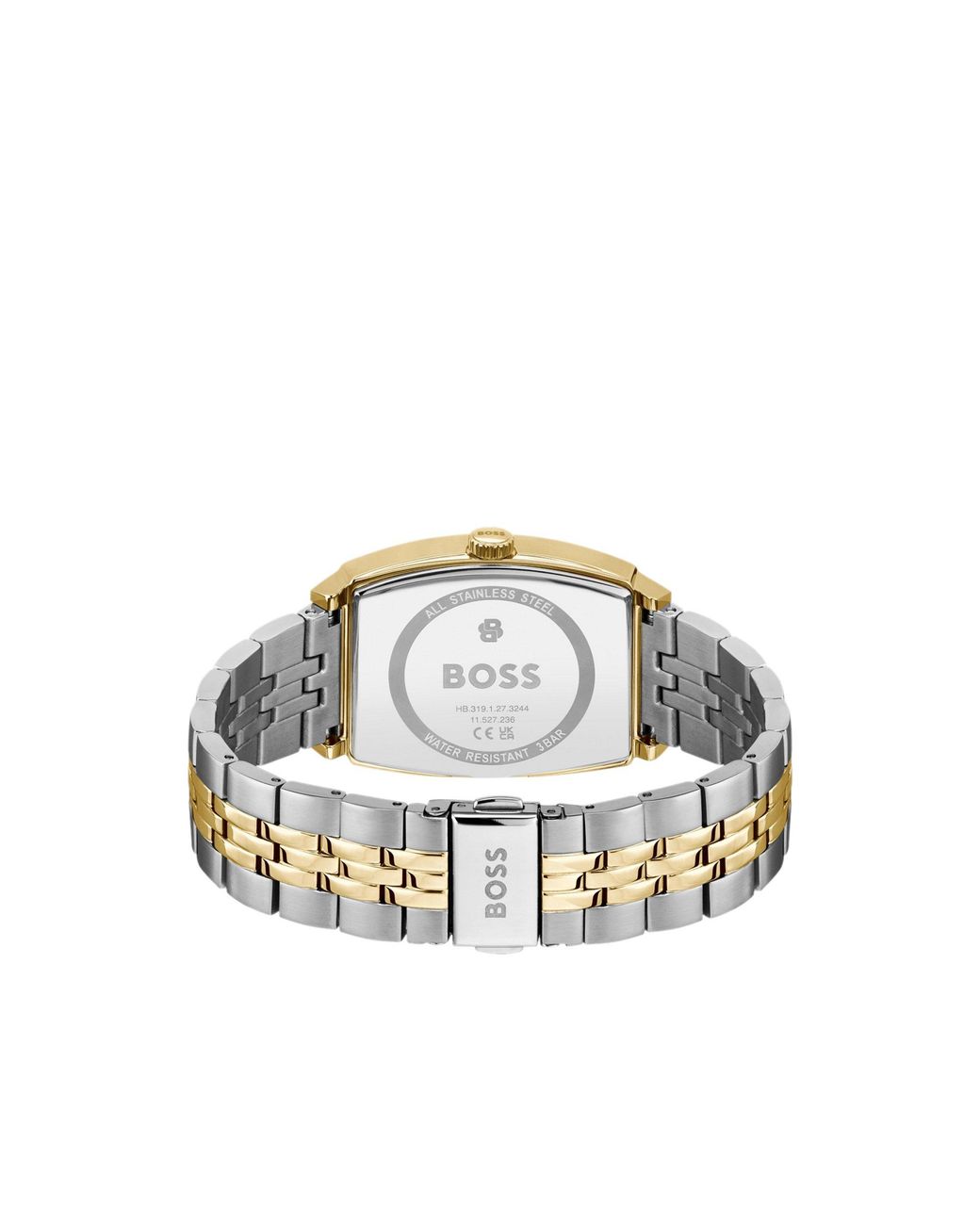 Boss Blue Principle Ark Two-Tone Watch With Textured Dial for men