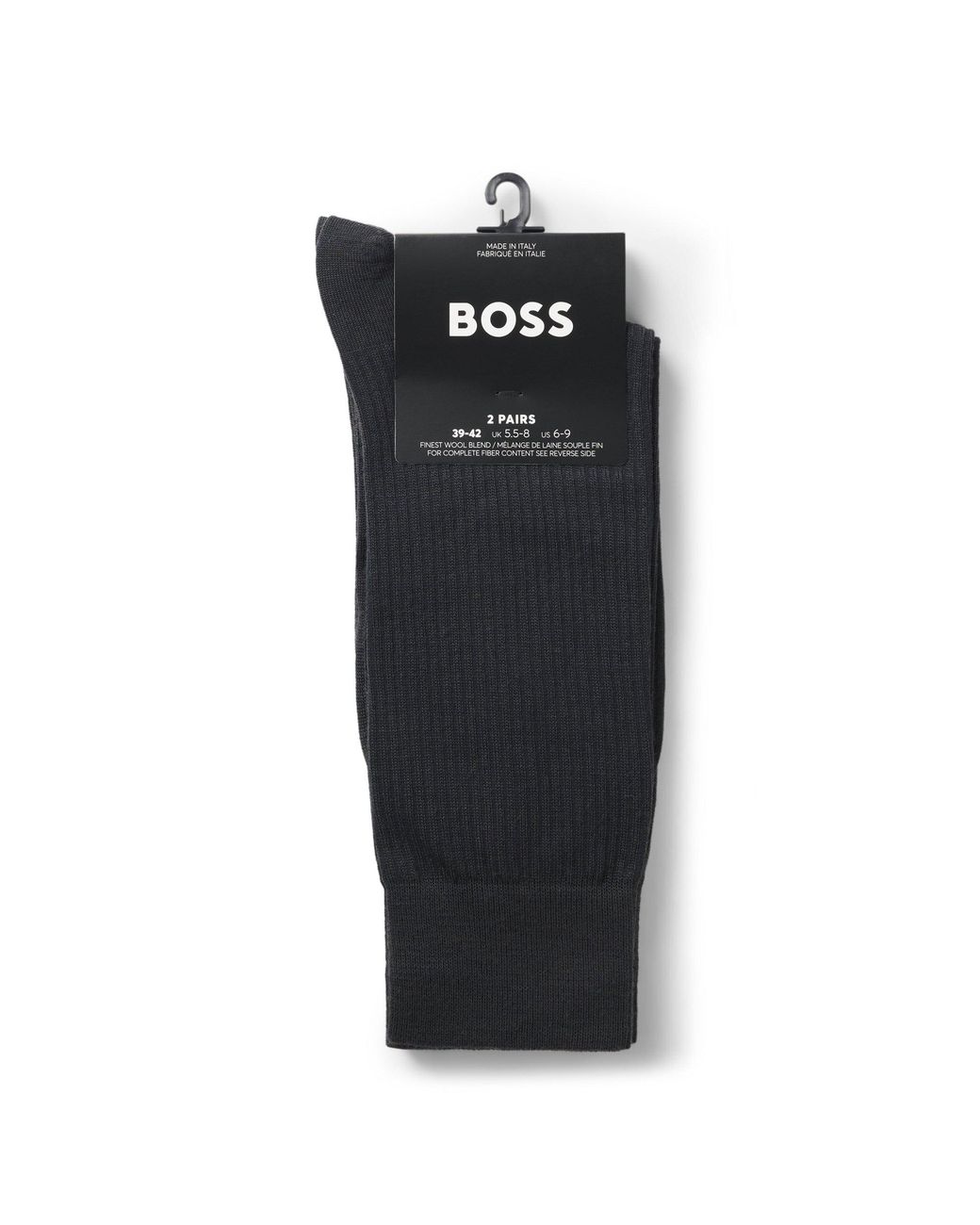 Boss Black Two-Pack Of Regular-Length Ribbed Socks for men