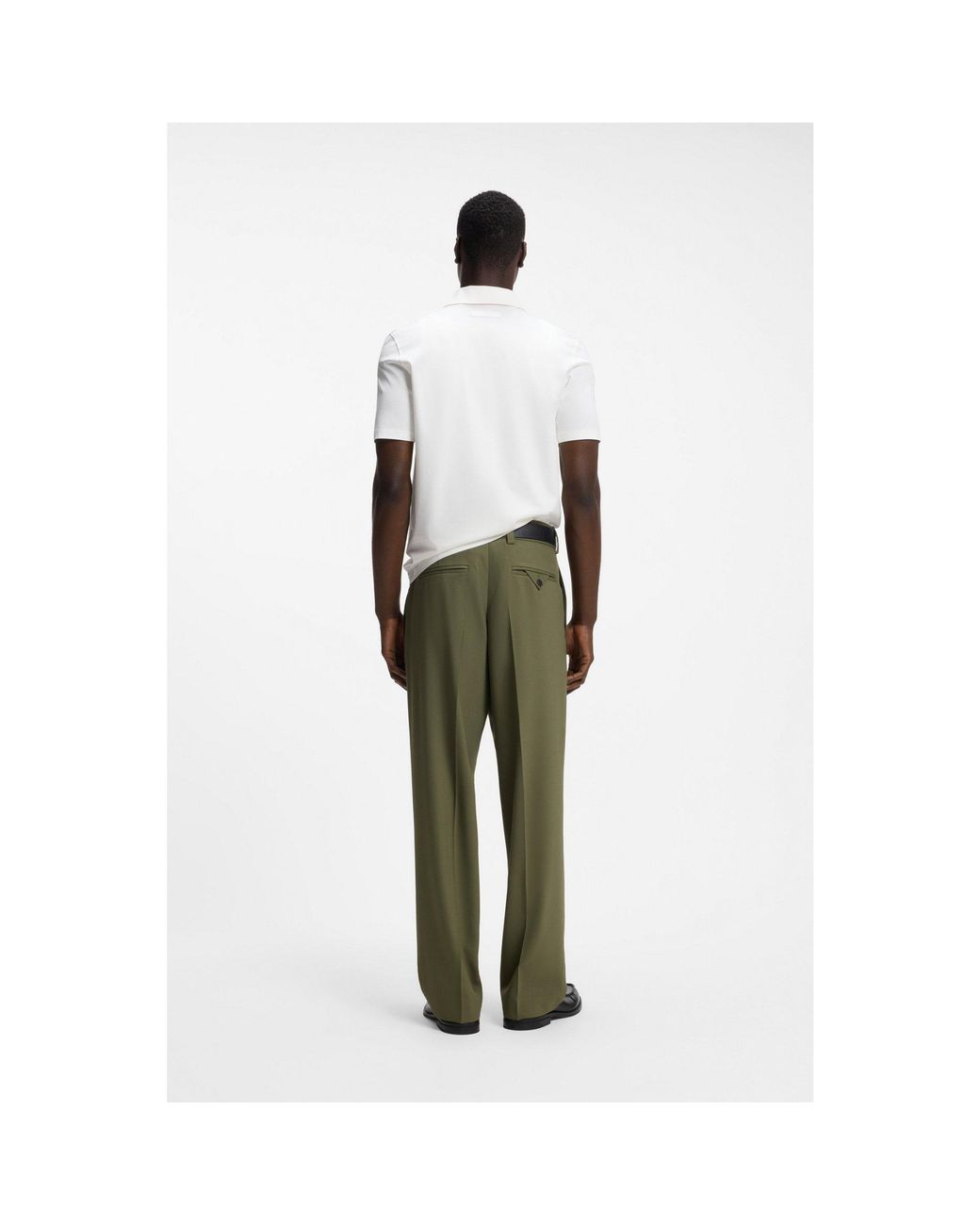 HUGO White Slim-Fit Polo for men