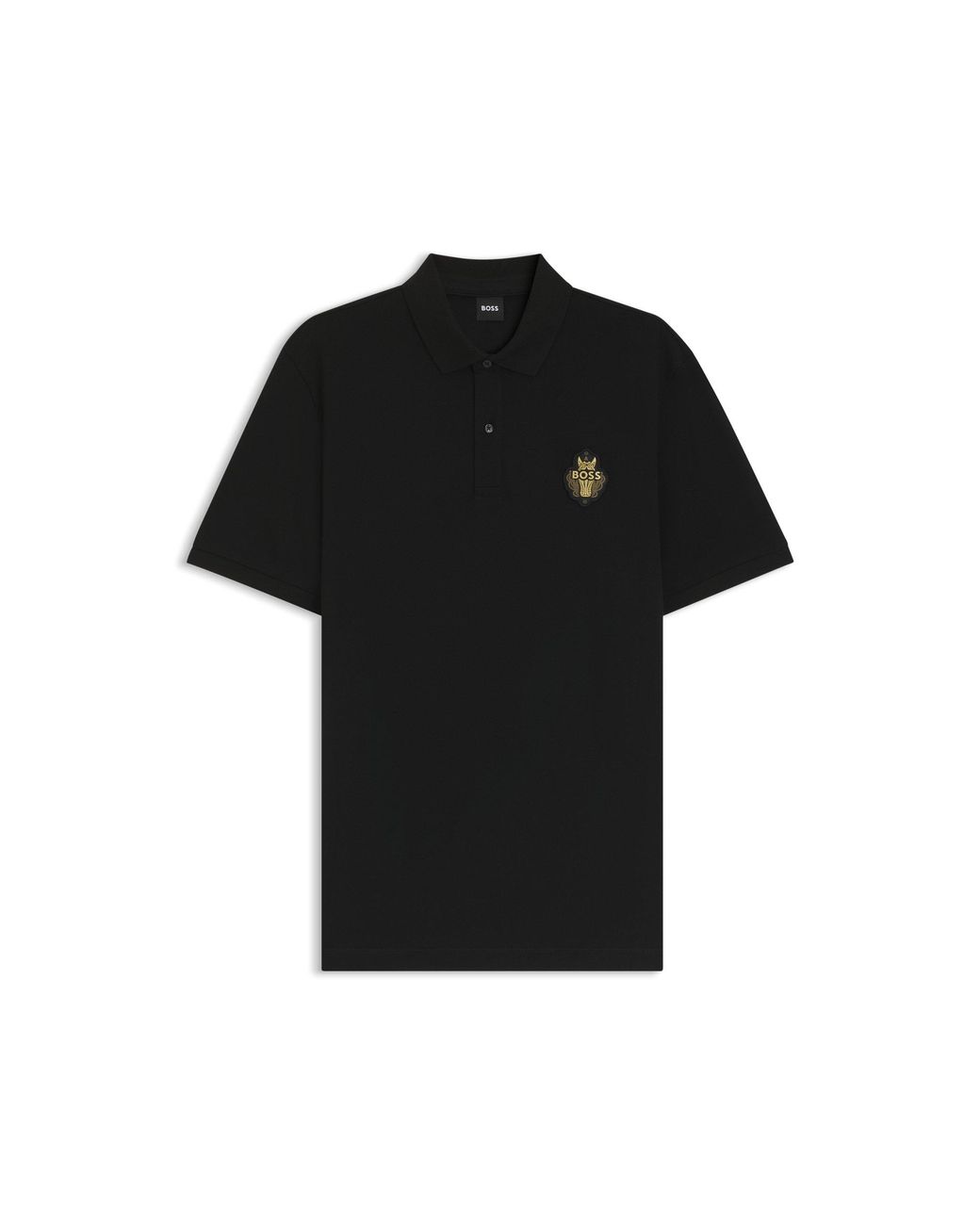 Boss Black Year Of The Horse Cotton-Piqué Polo Shirt With Logo Artwork for men
