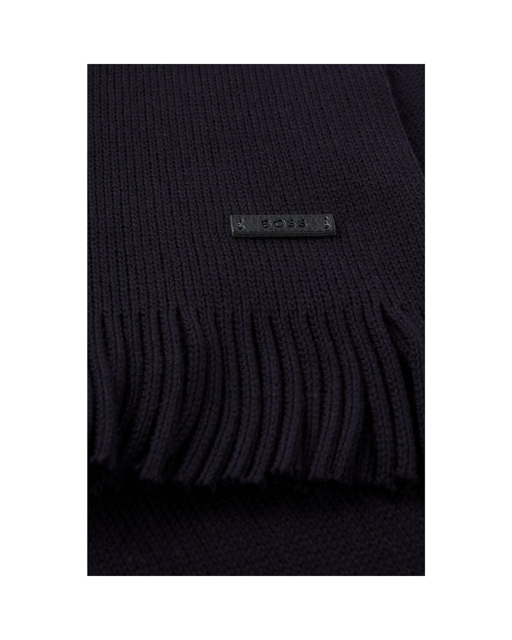 Boss Blue Knitted Scarf for men