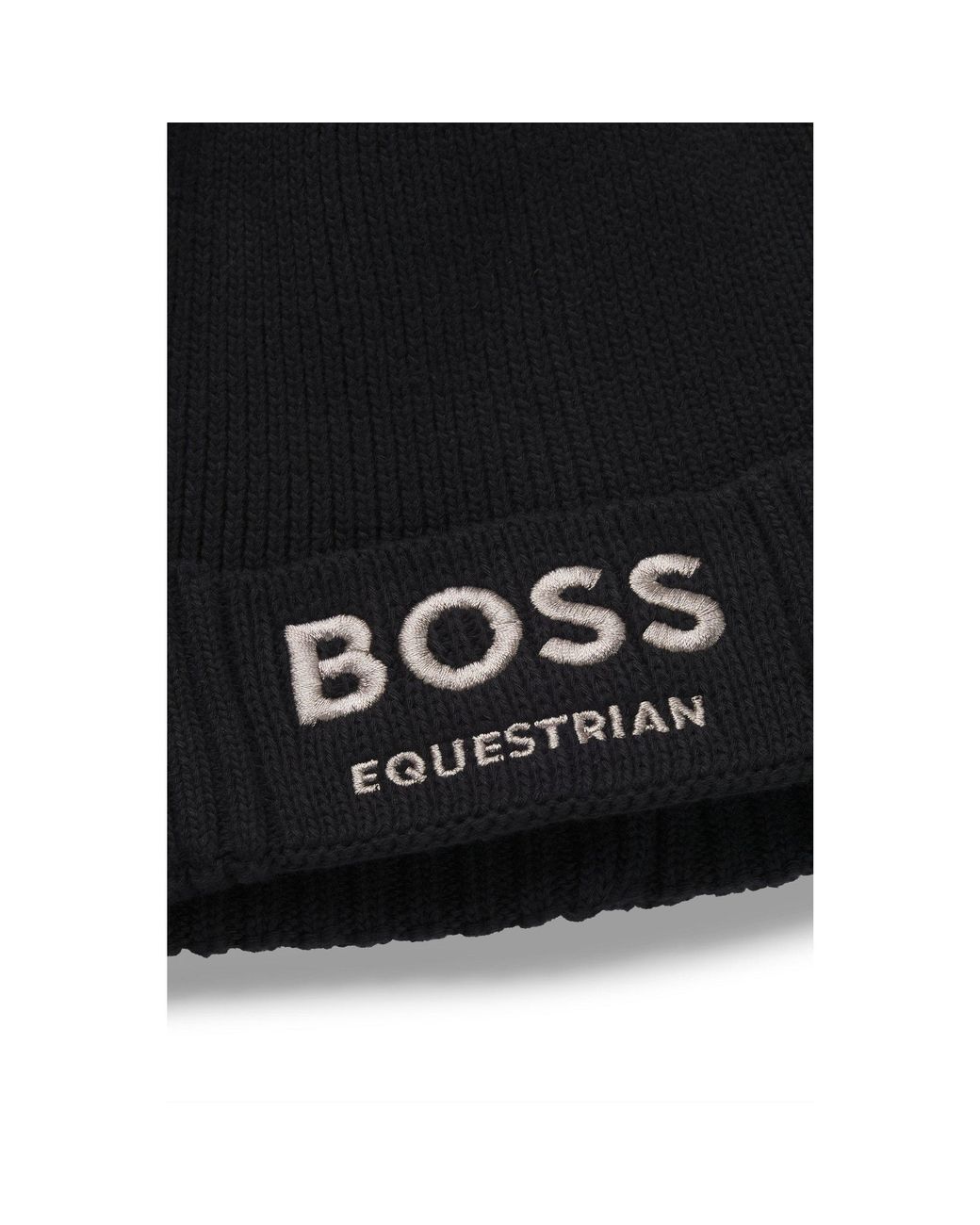 Boss Black Equestrian Fisherman Beanie Hat