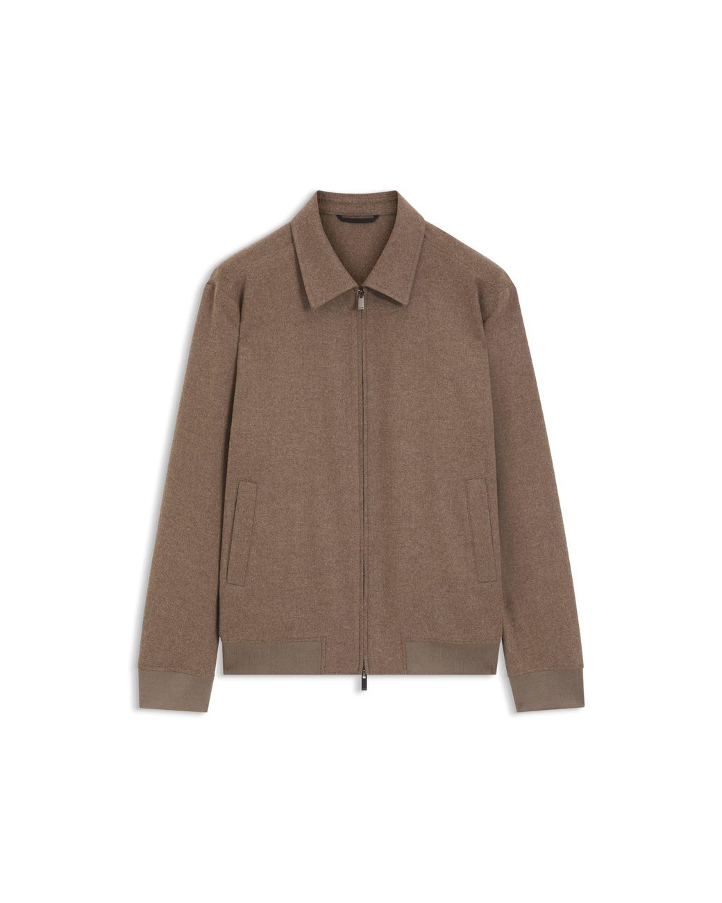 Boss Brown Slim-Fit Zip-Up Jacket for men