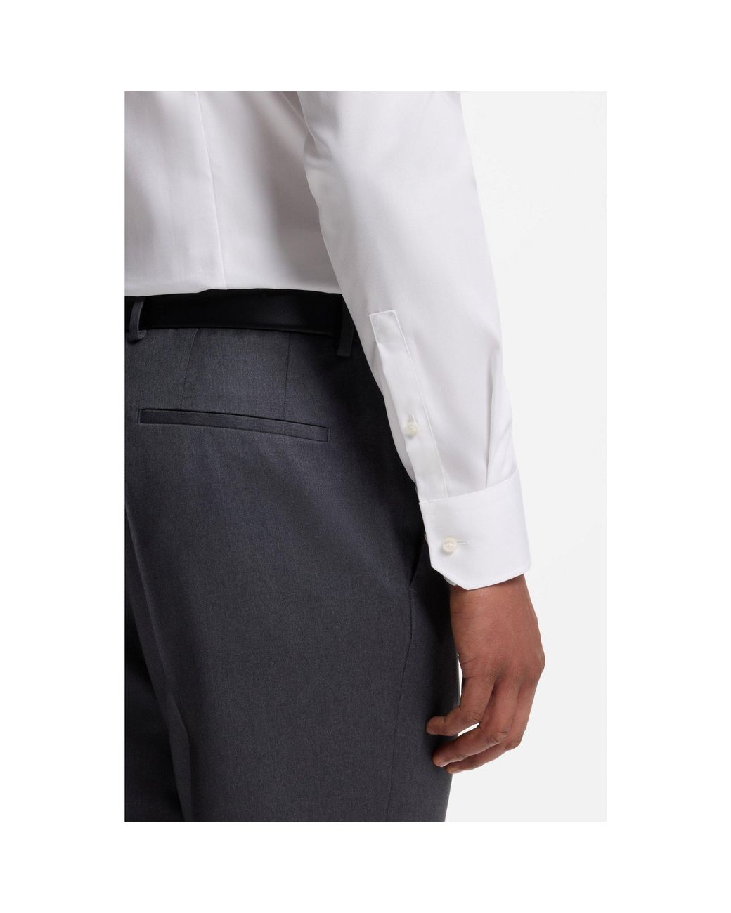 Boss White One Slim-Fit Business Shirt for men