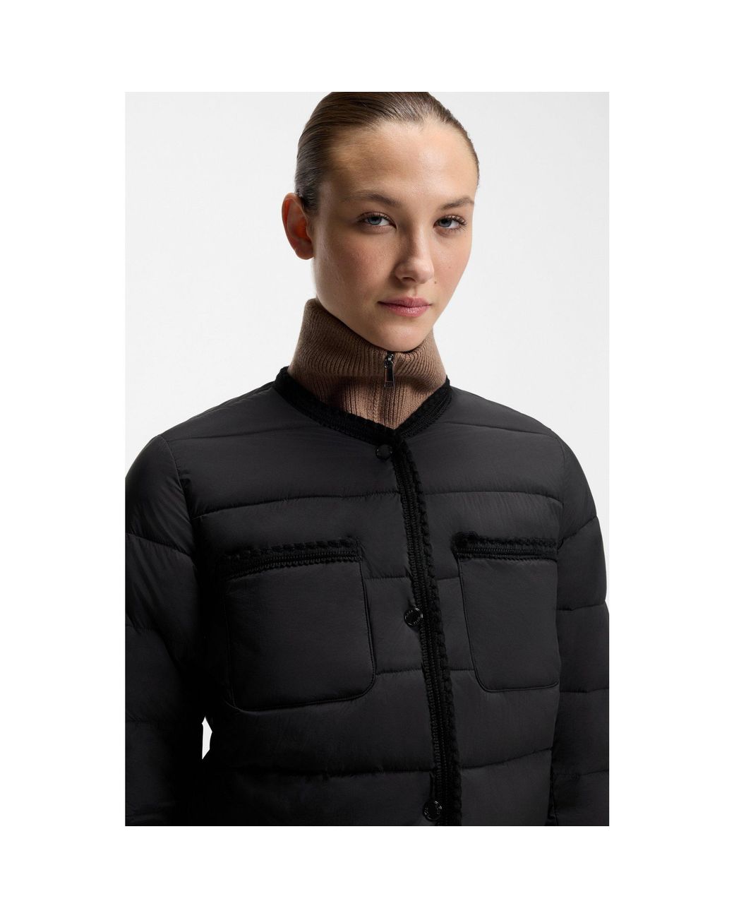 Boss Black Equestrian Cropped Puffer Jacket