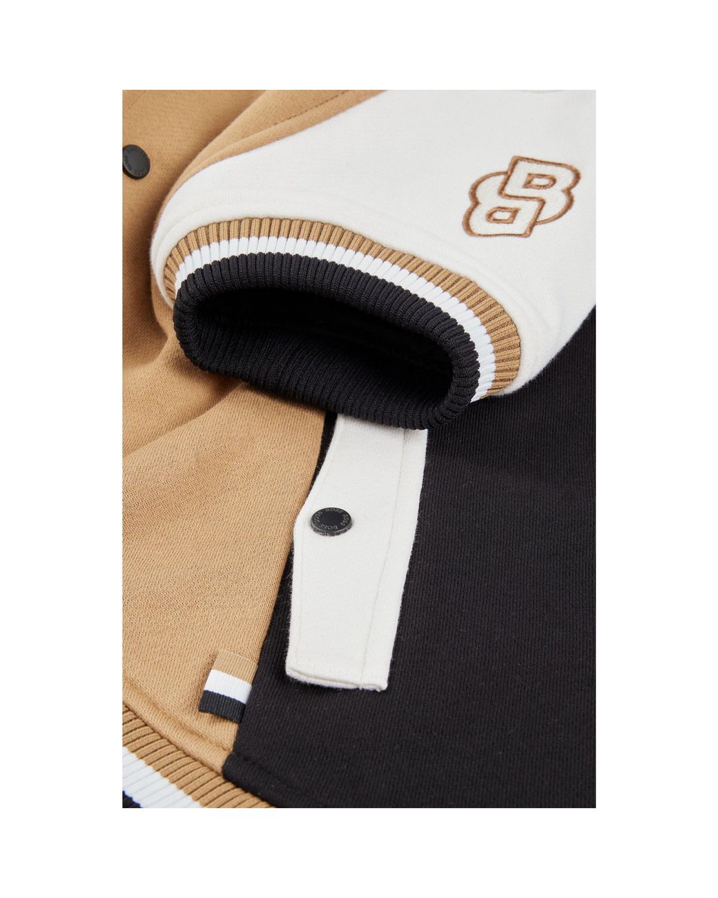 Boss White Dog Bomber Jacket With Embroidered Logo