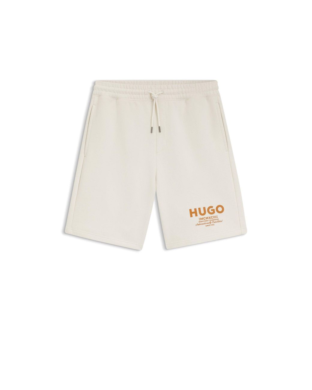 HUGO White Loose-Fit Shorts for men