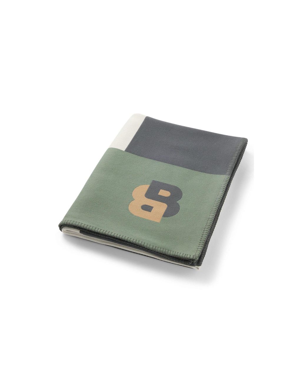 Boss Green Jacquard Throw With Whipstitching
