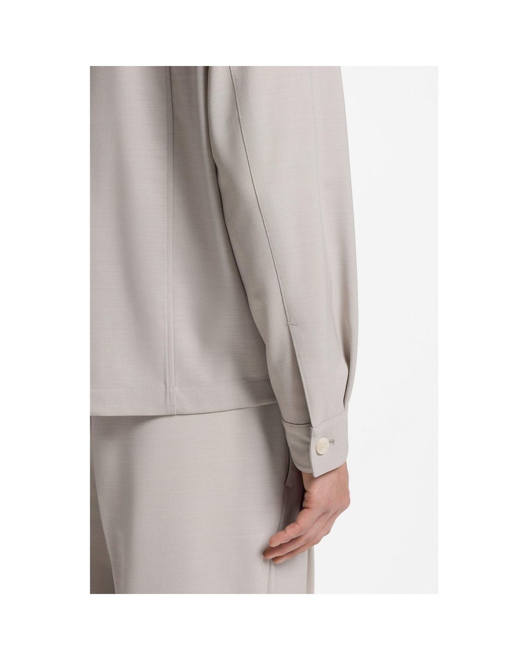 Boss Gray Relaxed-Fit Zip-Up Jacket for men