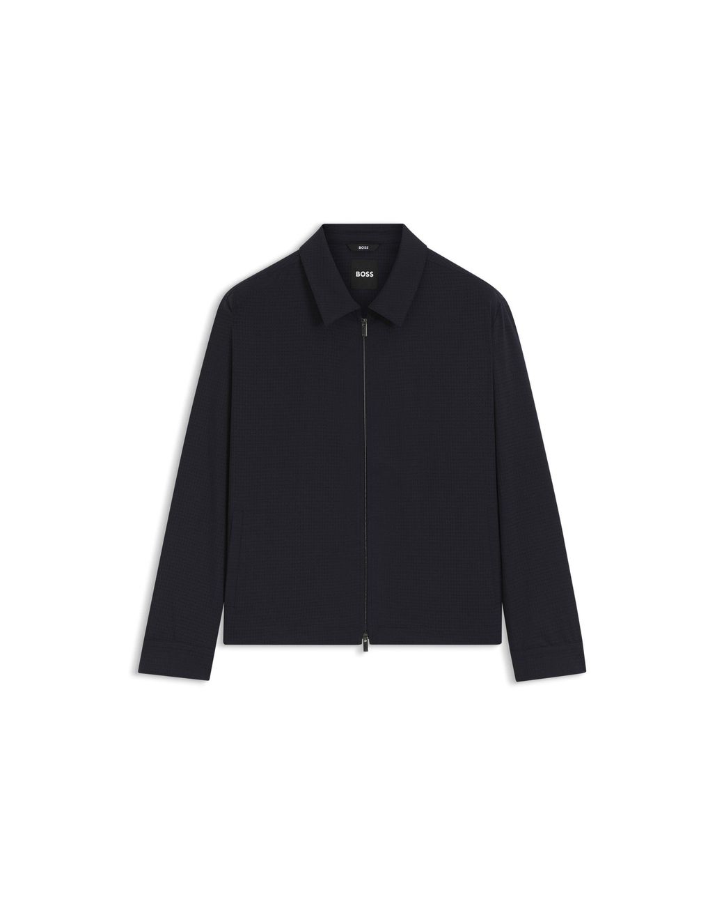 Boss Blue Packable Relaxed-Fit Overshirt for men
