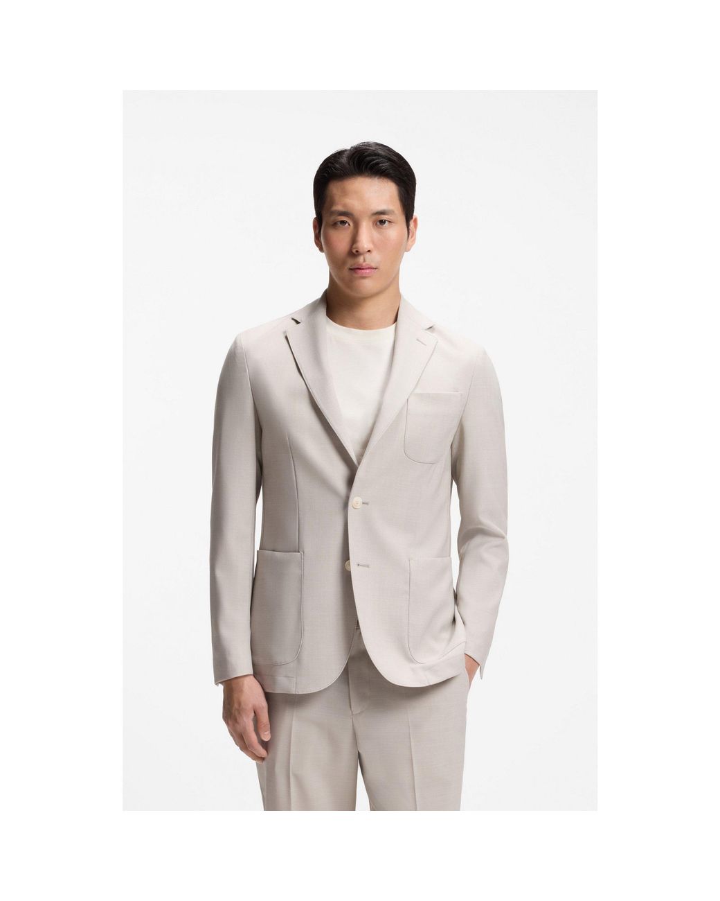 Boss Gray Slim-Fit Blazer for men