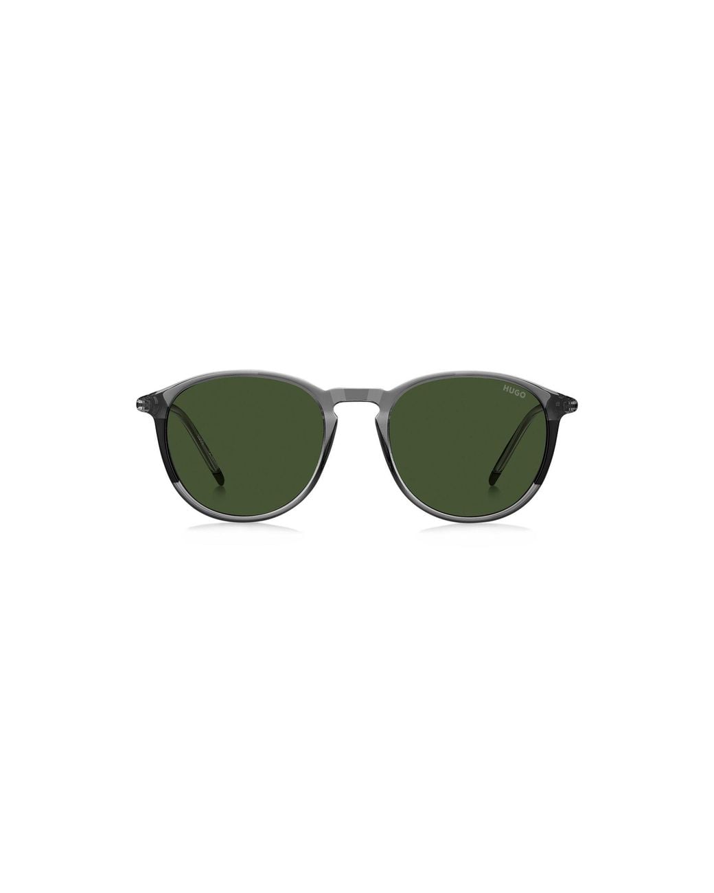 HUGO Green Acetate Sunglasses With Tubular Metal Temples for men