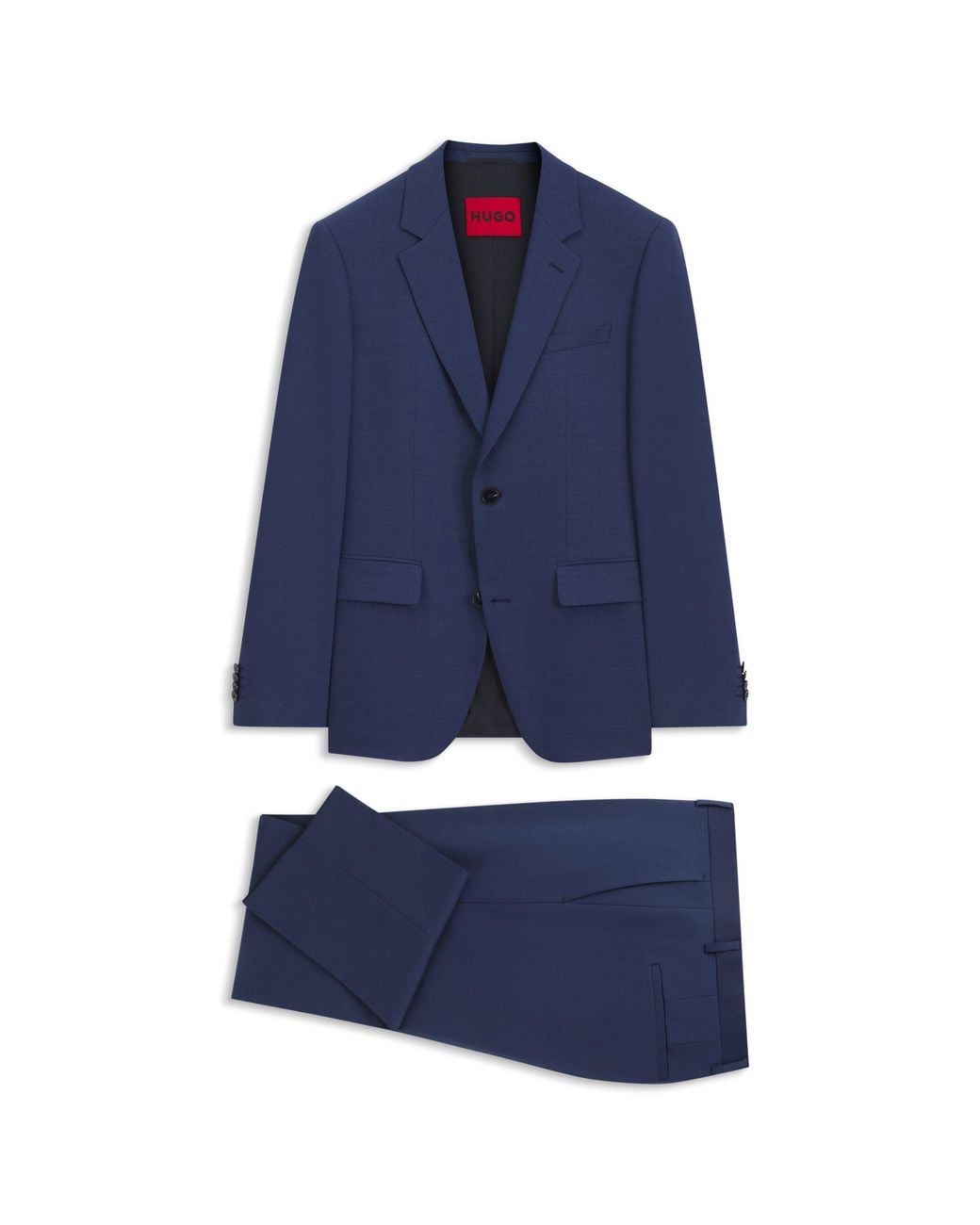 HUGO Blue Two-Piece Slim-Fit Suit for men