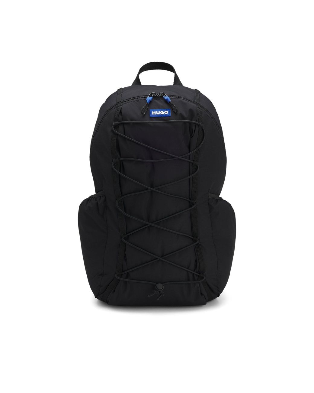 HUGO Backpack With Rubber Logo Patch in Black for Men | Lyst UK
