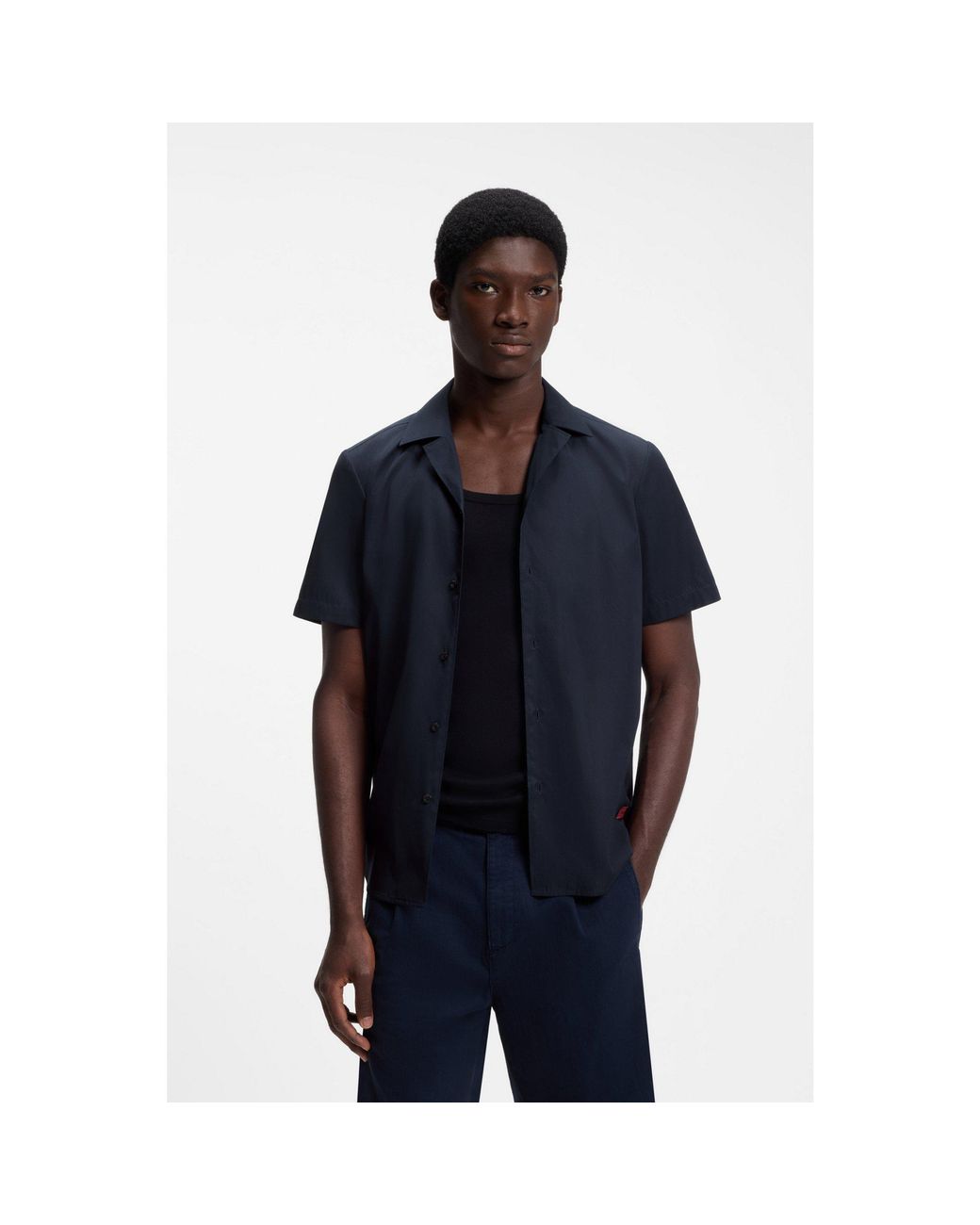 HUGO Blue Relaxed-Fit Shirt for men