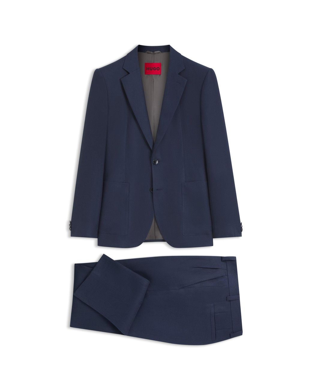HUGO Blue Two-Piece Extra-Slim-Fit Suit for men