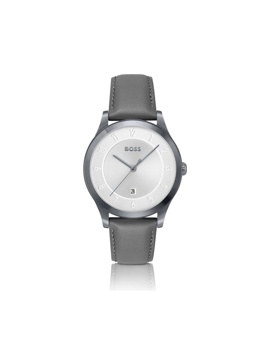 Boss Gray Plated Watch for men