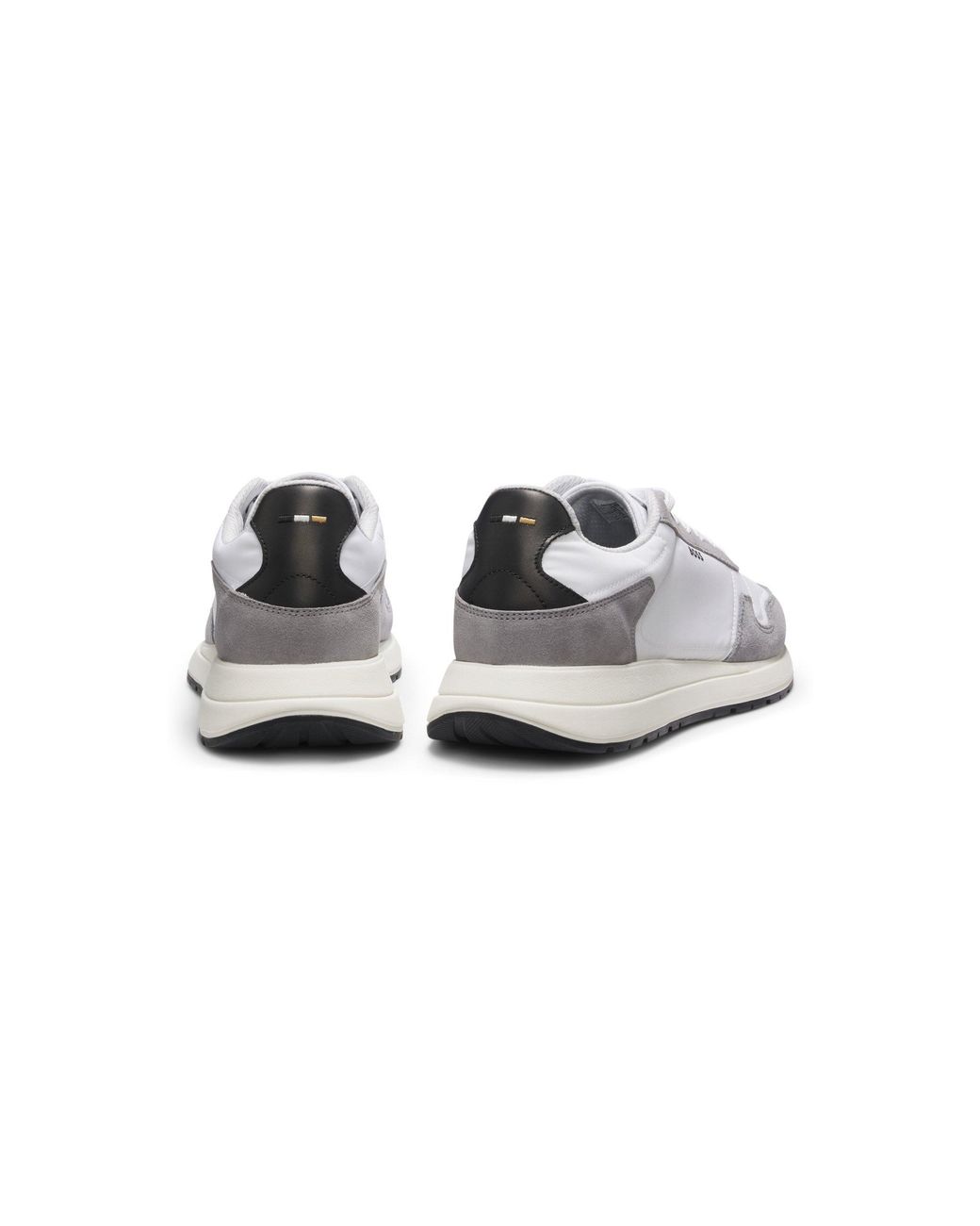 Boss White Lace-Up Trainers for men