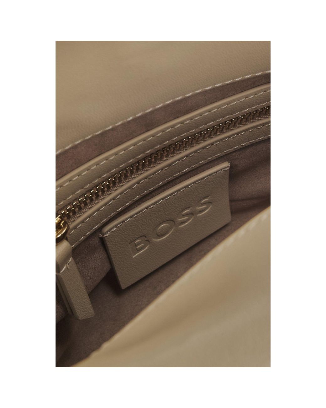 Boss Natural Woven Crossbody Bag With Double B Monogram