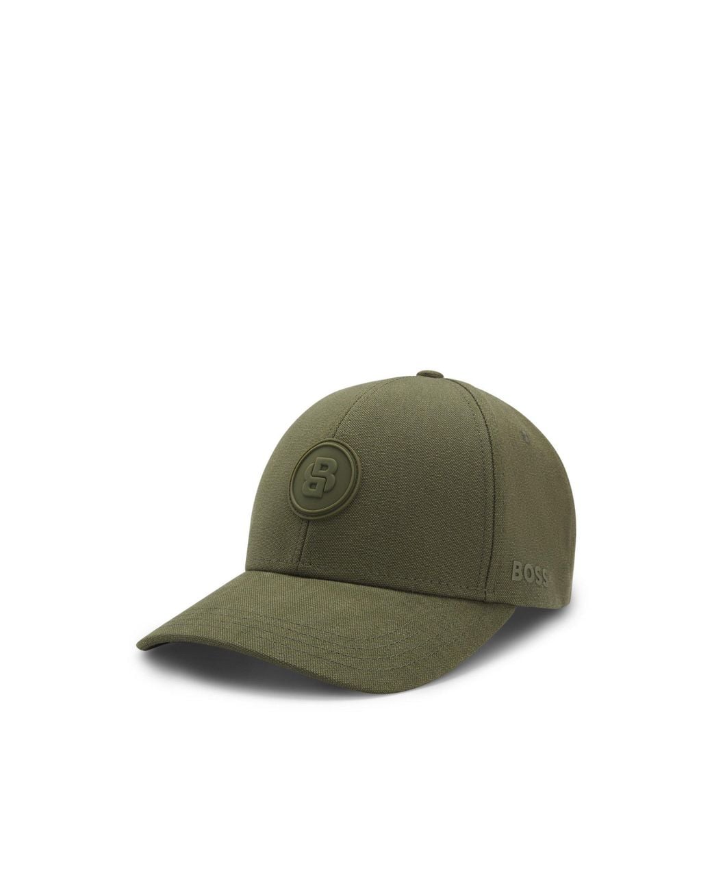 Boss Green Cotton-Canvas Cap With Double B Monogram Badge for men