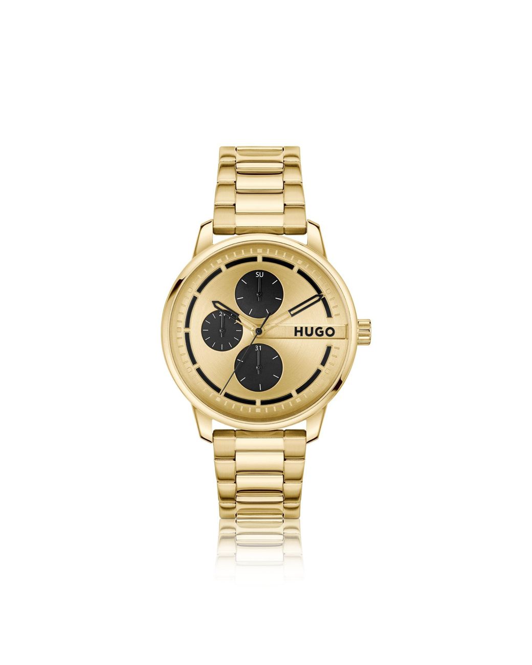 HUGO Metallic Stamp Multi Dial Watch for men