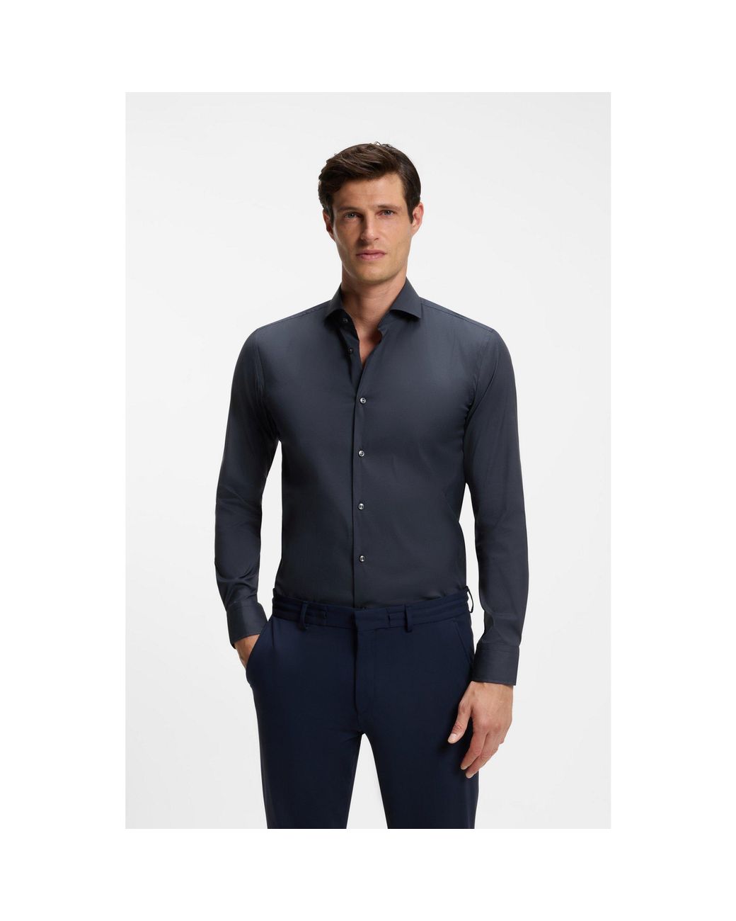 Boss Blue Slim-Fit Shirt for men