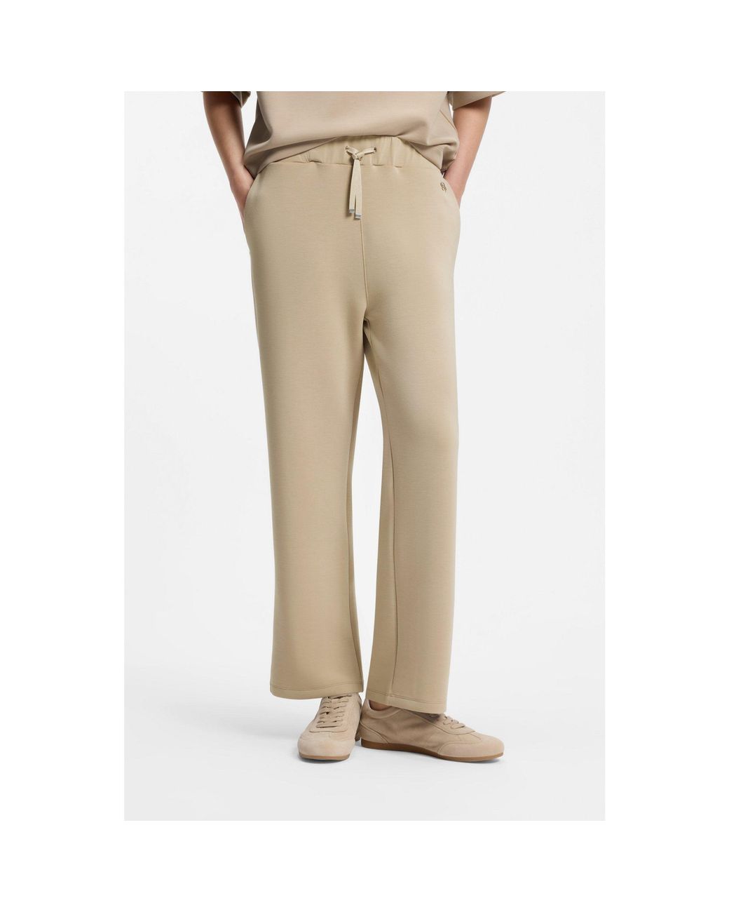 Boss Natural Relaxed-Fit Trousers