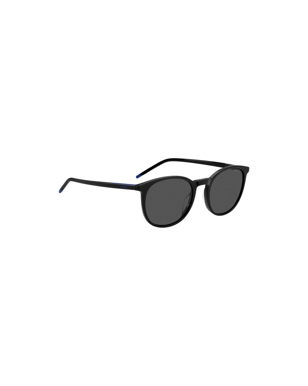 HUGO Black Acetate Sunglasses With Logo for men