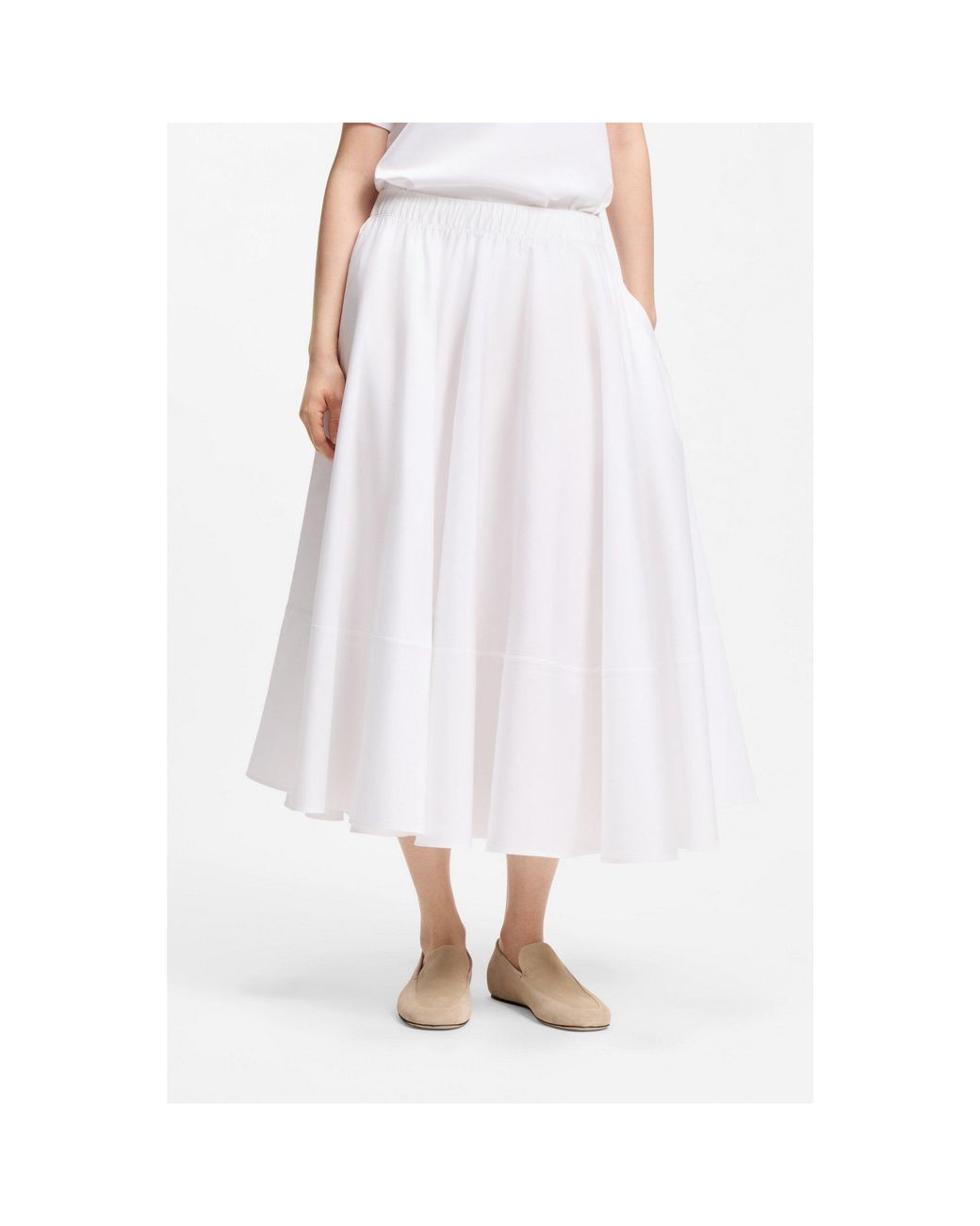 Boss White A-Line Skirt